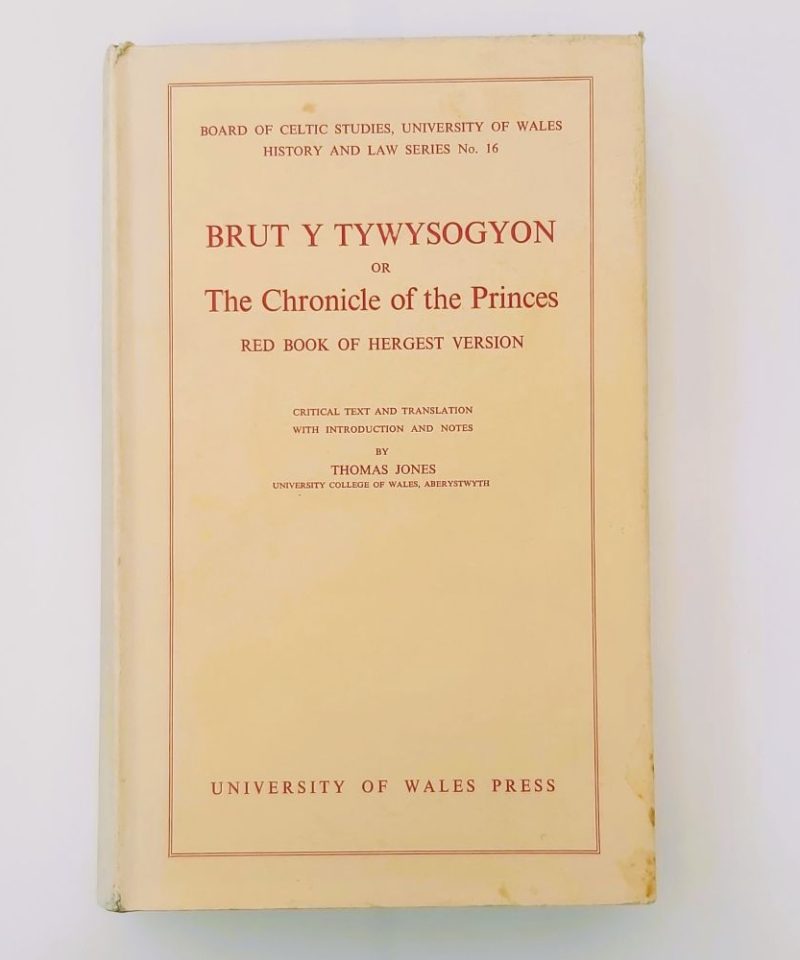Brut Y Tywysogyon Jones Front cover of dustwrapper.